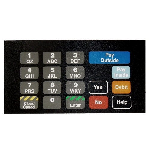 Gilbarco T50064-1077 Ovrly ADA Crind key pad POS Tesoro ADS Debit - Fast Shipping - Graphic Overlays & Decals